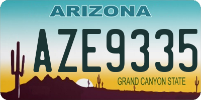 AZ license plate AZE9335