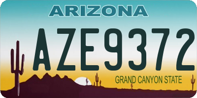 AZ license plate AZE9372