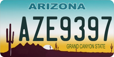 AZ license plate AZE9397