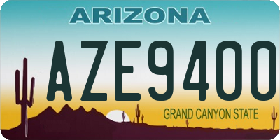 AZ license plate AZE9400