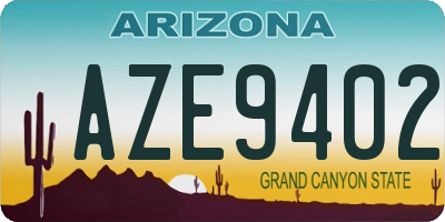 AZ license plate AZE9402