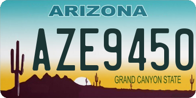 AZ license plate AZE9450