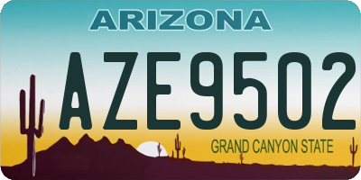 AZ license plate AZE9502