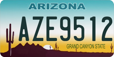 AZ license plate AZE9512