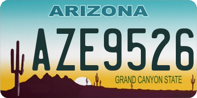 AZ license plate AZE9526