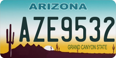 AZ license plate AZE9532