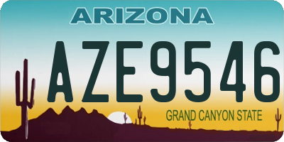 AZ license plate AZE9546