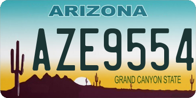 AZ license plate AZE9554