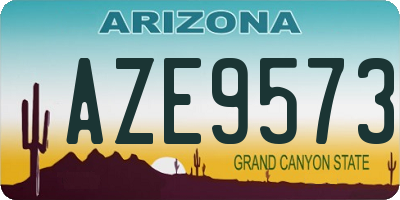 AZ license plate AZE9573