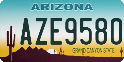 AZ license plate AZE9580