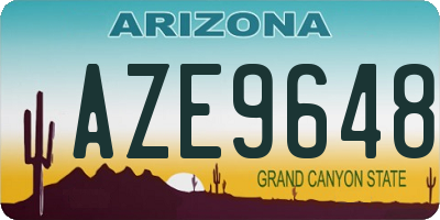 AZ license plate AZE9648