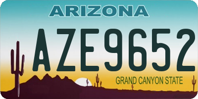 AZ license plate AZE9652