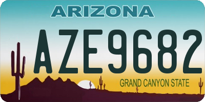 AZ license plate AZE9682