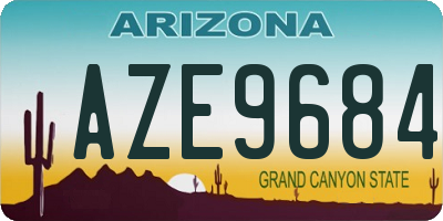 AZ license plate AZE9684