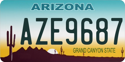 AZ license plate AZE9687