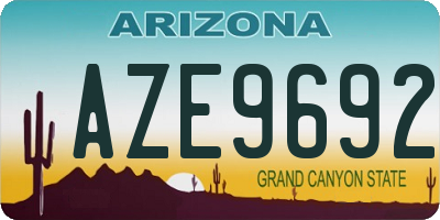 AZ license plate AZE9692
