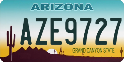 AZ license plate AZE9727