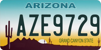 AZ license plate AZE9729