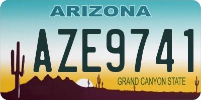 AZ license plate AZE9741