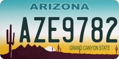 AZ license plate AZE9782