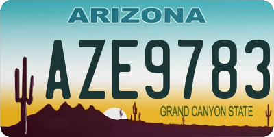 AZ license plate AZE9783