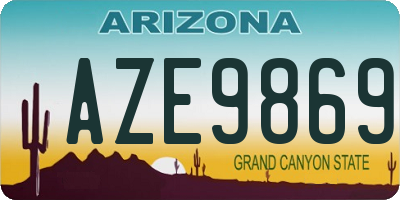 AZ license plate AZE9869