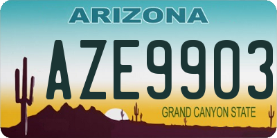 AZ license plate AZE9903