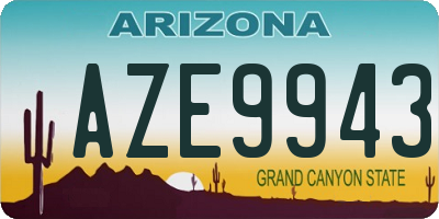 AZ license plate AZE9943