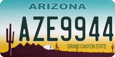 AZ license plate AZE9944