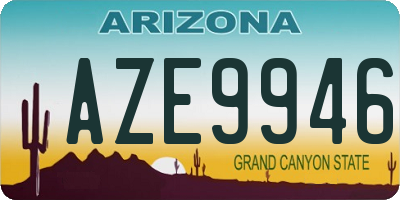 AZ license plate AZE9946
