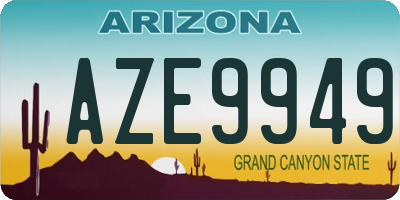AZ license plate AZE9949