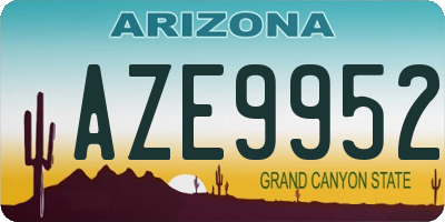 AZ license plate AZE9952