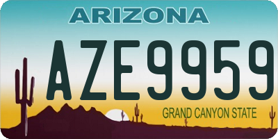 AZ license plate AZE9959