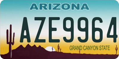 AZ license plate AZE9964