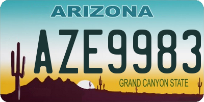 AZ license plate AZE9983