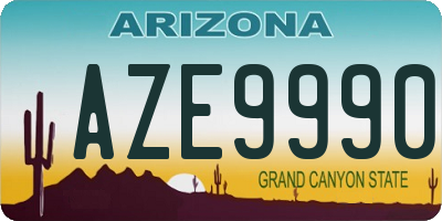 AZ license plate AZE9990