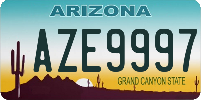 AZ license plate AZE9997