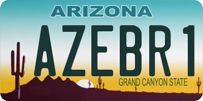 AZ license plate AZEBR1