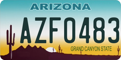 AZ license plate AZF0483