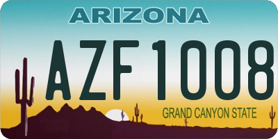 AZ license plate AZF1008