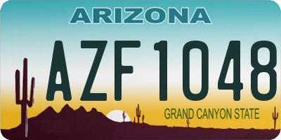 AZ license plate AZF1048