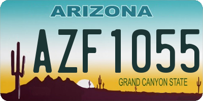 AZ license plate AZF1055