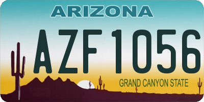 AZ license plate AZF1056