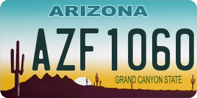 AZ license plate AZF1060