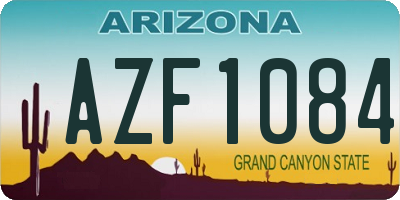 AZ license plate AZF1084