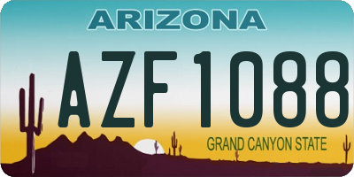 AZ license plate AZF1088