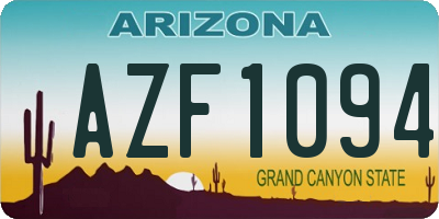 AZ license plate AZF1094