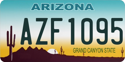 AZ license plate AZF1095