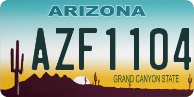 AZ license plate AZF1104