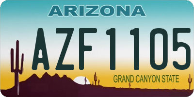 AZ license plate AZF1105